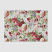 Trendy  - roze - Floral print Tissuepapier (Voorkant)