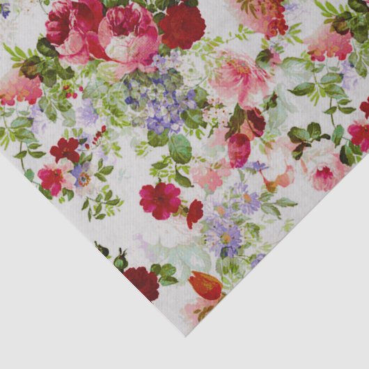 Trendy  - roze - Floral print Tissuepapier (Detail)