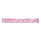 Trendy roze Giraffe print satijnen lint (Voorkant)