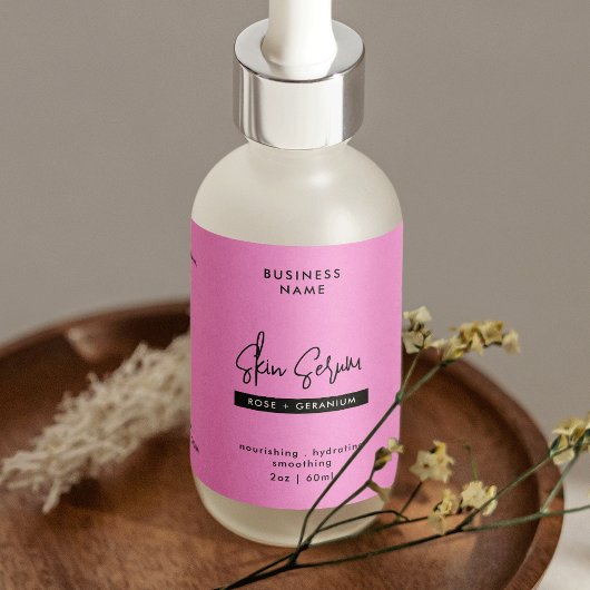 Trendy Roze Girly 2 OZ Skincare Bottle Wrap Label
