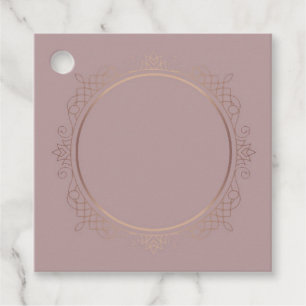 Trendy Roze Goud Aangepaste Lege Sjabloon Bedankjes Labels