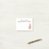 Trendy Roze Goud Ananas Persoonlijk Post-it® Notes (Op bureau)