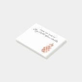 Trendy Roze Goud Ananas Persoonlijk Post-it® Notes (Schuin)