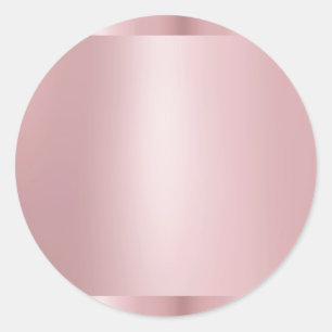 Trendy Roze Goud Blank Moderne Elegante Sjabloon Ronde Sticker