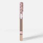 Trendy Roze Goud Diamanten Glitter Monogram Case-Mate iPhone Case (Achterkant / Rechts)