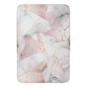 Trendy Roze Goud Geometrische Marmer Badmat (Voorkant Verticaal)
