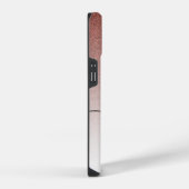 Trendy Roze Goud Glitter Monogram Script Naam iPhone Hoesje (Rechterkant)