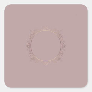 Trendy Roze Goud Lege Sjabloon Tekst Toevoegen Ont Vierkante Sticker