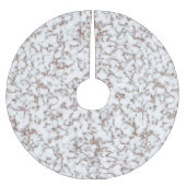 Trendy Roze Goud Marmer Patroon Kerstboom Rok (Voorkant)
