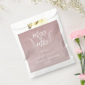 Trendy Roze Goud Miss To Mrs Bruidsfeest Bedankzakje (Gezegeld)