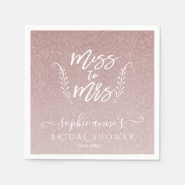 Trendy Roze Goud Miss To Mrs Bruidsmeisje Feest Servet