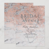 Trendy Roze Goud Roze Marmer Moderne Glam Feest Kaart (Voorkant / Achterkant)