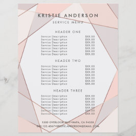Trendy Roze Goud Roze & Taupe Prijzen & Diensten Flyer