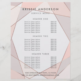 Trendy Roze Goud Roze & Taupe Prijzen & Diensten Flyer