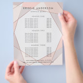 Trendy Roze Goud Roze & Taupe Prijzen & Diensten Flyer (Hand)