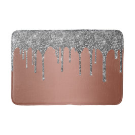 Trendy Roze Goud Zilver Glitter Druppels Glans Badmat