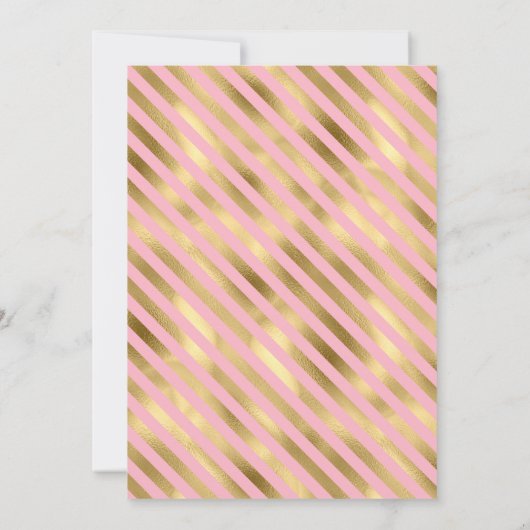 Trendy roze gouden ballonnen Verjaardag Kaart (Achterkant)