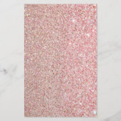 Trendy Roze Gouden Glitter Bloem Salon Menu (Achterkant)
