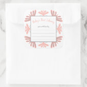 Trendy Roze Grijs meisje baby shower bookplate lab Vierkante Sticker (Tas)
