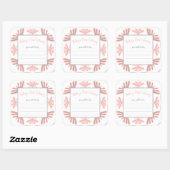 Trendy Roze Grijs meisje baby shower bookplate lab Vierkante Sticker (Vel)