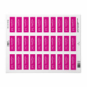 Trendy roze grillige hand getekend 30e verjaardag etiket (Full Sheet)