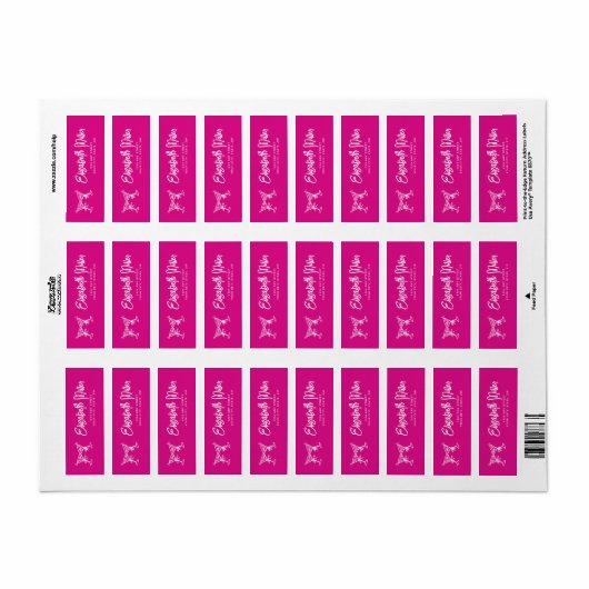 Trendy roze grillige hand getekend 30e verjaardag etiket (Full Sheet)