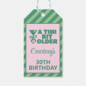 Trendy Roze & Groen Een Tini Beetje Ouder 30e Verj Cadeaulabel (Voorkant)