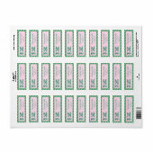 Trendy Roze & Groen Een Tini Beetje Ouder 30e Verj Etiket (Full Sheet)