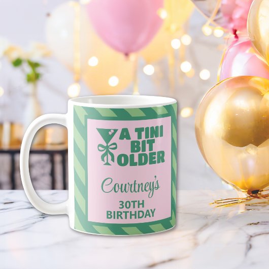 Trendy Roze & Groen Een Tini Beetje Ouder 30e Verj Koffiemok