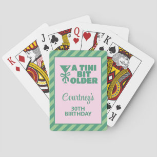 Trendy Roze & Groen Een Tini Beetje Ouder 30e Verj Pokerkaarten