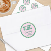 Trendy Roze & Groen Een Tini Beetje Ouder 30e Verj Ronde Sticker