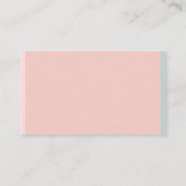 Trendy roze groene pastel kleuren Sjabloon Elegant Visitekaartje (Achterkant)