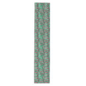 Trendy roze groene preppy kersttafel runner medium tafelloper (Voorkant)
