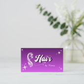 Trendy Roze Haar Stylist Schattigee Moderne Salon Visitekaartje (Staand voorkant)