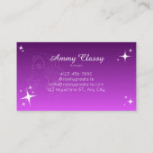 Trendy Roze Haar Stylist Schattigee Moderne Salon Visitekaartje (Achterkant)