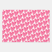 Trendy roze hartenpapier voor Valentijnsdag Inpakpapier Vel (Voorkant 3)
