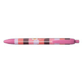 Trendy Roze Hues Stripes met Daisy Monogram Pen (Achterkant)