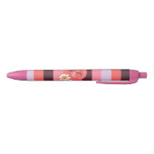 Trendy Roze Hues Stripes met Daisy Monogram Pen (Bodem)