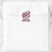 Trendy Roze KATTENMOEDER Vierkante Sticker (Tas)