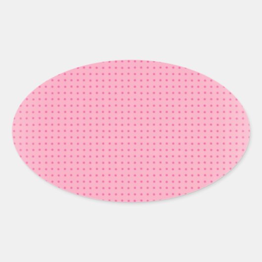 Trendy Roze Kleur Aangepaste Lege Template Ovale Sticker (Voorkant)