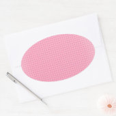 Trendy Roze Kleur Aangepaste Lege Template Ovale Sticker (Envelop)