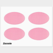 Trendy Roze Kleur Aangepaste Lege Template Ovale Sticker (Vel)