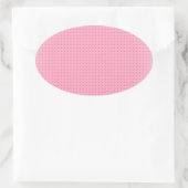 Trendy Roze Kleur Aangepaste Lege Template Ovale Sticker (Tas)