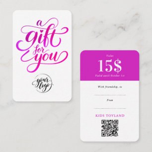 Trendy Roze Korting Voucher QR Code Script