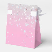 Trendy roze laat gaan feestverjaardag bedankdoosjes (Achterkant)