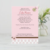 Trendy Roze Ladybug 5x7 Vrijgezellenfeest uitnodig Kaart (Staand voorkant)