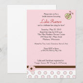 Trendy Roze Ladybug 5x7 Vrijgezellenfeest uitnodig Kaart (Voorkant / Achterkant)