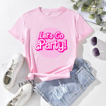 Trendy roze laten we gaan feest Bachelorette Party T-shirt<br><div class="desc">Trendy retro Pink Let's Go Bachelorette Party T-Shirt - verkrijgbaar in meerdere stijlen,  maten en kleuren.</div>
