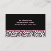 Trendy roze leopard afstuderen contactkaartje (Achterkant)