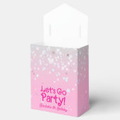 Trendy Roze Let's Go Feest Verjaardag  Bedankdoosjes (Geopend)